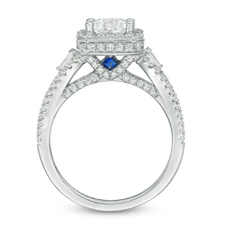 Previously Owned - Vera Wang Love Collection 1.69 CT. T.W. Diamond Frame Engagement Ring 14K White Gold (I/SI2)