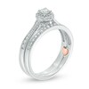Thumbnail Image 2 of Previously Owned - Perfect Fit 0.50 CT. T.W. Diamond Frame Interlocking Bridal Set in 10K White Gold