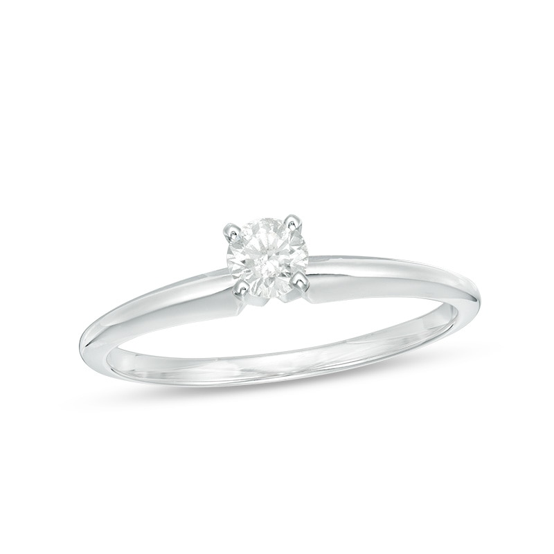 Previously Owned - 0.20 CT. Diamond Solitaire Engagement Ring in 14K White Gold