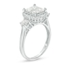Previously Owned - 1.50 CT. T.W. Quad Princess-Cut Diamond Frame Engagement Ring in 14K White Gold