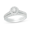 Thumbnail Image 1 of Previously Owned - 1.00 CT. T.W. Diamond Frame Bridal Set in 14K White Gold