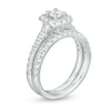 Thumbnail Image 1 of Previously Owned - 1.00 CT. T.W. Diamond Cushion Frame Bridal Set in 14K White Gold