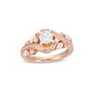 Thumbnail Image 0 of Previously Owned - Adrianna Papell 1.12 CT. T.W. Diamond Bypass Frame Leaf-Shank Engagement Ring in 14K Rose Gold (F/I1)