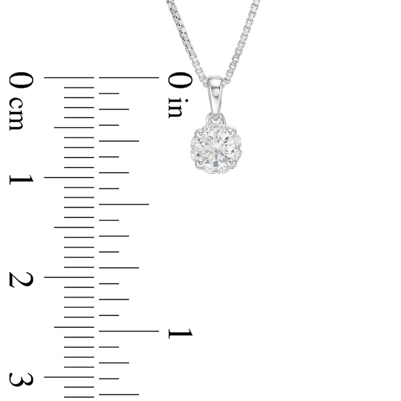 Previously Owned - 0.25 CT. T.W. Canadian Diamond Frame Pendant in 14K White Gold (I/I2)