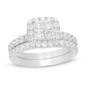 Thumbnail Image 0 of Previously Owned - 1.00 CT. T.W. Quad Princess-Cut Diamond Frame Bridal Set in 14K White Gold