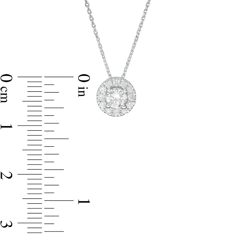 Main Image 4 of Previously Owned - Trouvaille Collection 0.50 CT. T.W. DeBeers®-Graded Diamond Frame Pendant in 14K White Gold (F/I1)