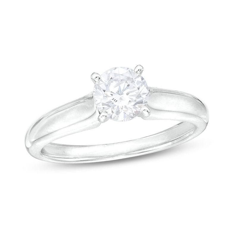 Main Image 1 of Previously Owned - 1.00 CT. Diamond Solitaire Engagement Ring in 14K White Gold (I/I1)