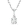 Thumbnail Image 1 of Previously Owned - 0.13 CT. T.W.  Diamond Frame Pendant in 14K White Gold (I/I2)