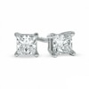Thumbnail Image 1 of Previously Owned - 0.50 CT. T.W. Princess-Cut Diamond Solitaire Stud Earrings in 14K White Gold (I/I2)