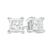 Thumbnail Image 1 of Previously Owned - Princess-Cut Diamond Accent Crown Royal Earrings in 14K White Gold