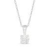 Previously Owned - 0.18 CT. Diamond Solitaire Pendant in 14K White Gold (I/I2)