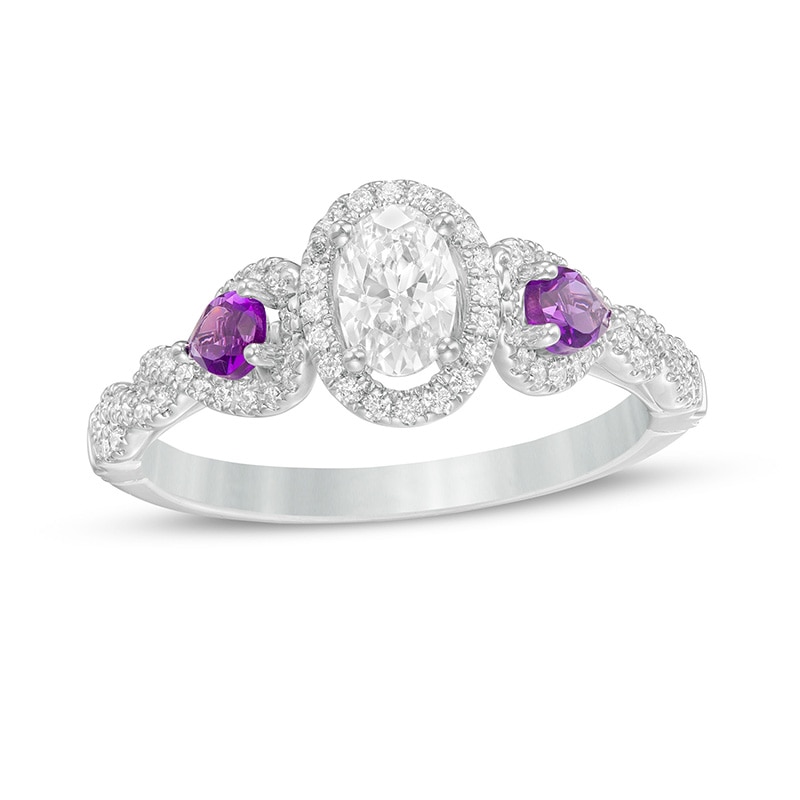 Previously Owned - Enchanted Disney Rapunzel 0.69 CT. T.W. Diamond and Amethyst Engagement Ring in 14K Two-Tone Gold|Peoples Jewellers