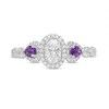 Thumbnail Image 4 of Previously Owned - Enchanted Disney Rapunzel 0.69 CT. T.W. Diamond and Amethyst Engagement Ring in 14K Two-Tone Gold