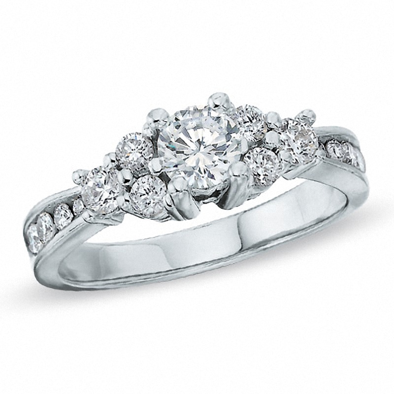 Previously Owned - 1.00 CT. T.W. Diamond Engagement Ring in 14K White Gold|Peoples Jewellers