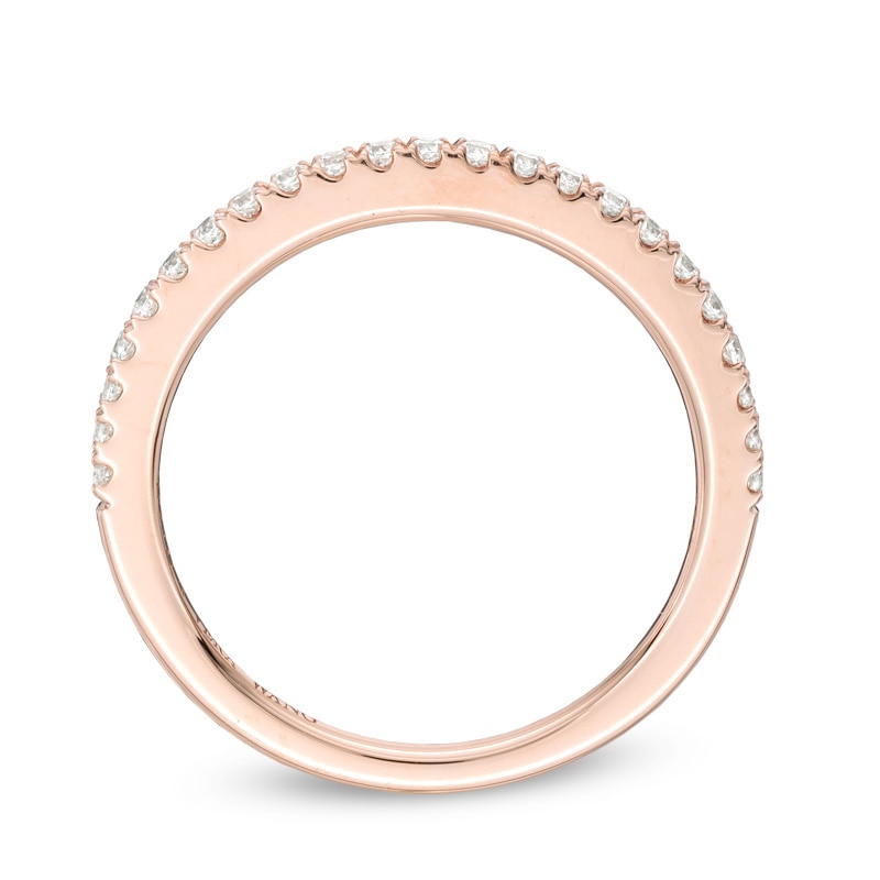 Main Image 3 of Previously Owned - Vera Wang Love Collection 0.23 CT. T.W. Diamond Band in 14K Rose Gold