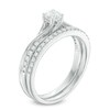 Thumbnail Image 2 of Previously Owned - 0.45 CT. T.W. Diamond Bypass Bridal Set in 10K White Gold