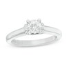 Thumbnail Image 1 of Previously Owned - Vera Wang Love Collection 0.58 CT. T.W. Diamond Solitaire Collar Engagement Ring in 14K White Gold