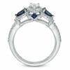Thumbnail Image 3 of Previously Owned - Vera Wang Love Collection 0.70 CT. T.W. Pear-Shaped Diamond and Blue Sapphire Ring in 14K White Gold