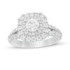 Thumbnail Image 1 of Previously Owned - Vera Wang Love Collection 1.45 CT. T.W. Diamond Double Cushion Frame Ring in 14K White Gold