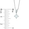 Previously Owned - 0.25 CT. Princess-Cut Diamond Solitaire Crown Royal Pendant in 14K White Gold (J/I3)