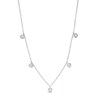 Thumbnail Image 1 of Previously Owned - 0.05 CT. T.W. Diamond Five Stone Station Necklace in Sterling Silver