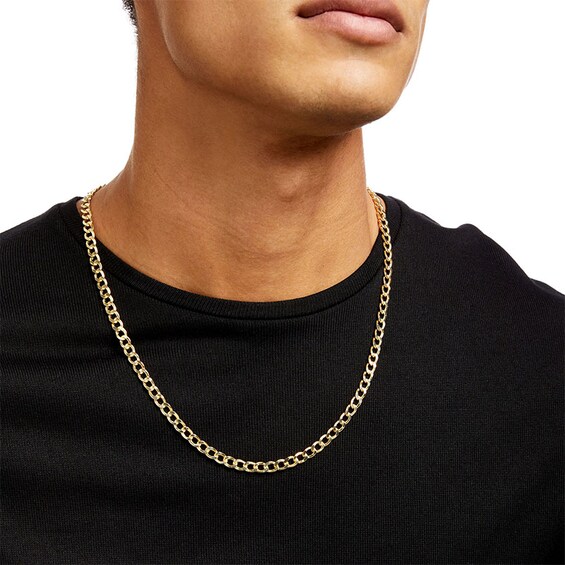 Previously Owned - 5.7mm Cuban Curb Chain Necklace in Hollow 10K Gold - 22"