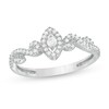 Thumbnail Image 0 of Previously Owned - 0.23 CT. T.W. Diamond Marquise Frame Promise Ring in 10K White Gold