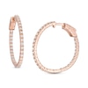 Previously Owned - 1.00 CT. T.W. Diamond Inside-Out Hoop Earrings in 10K Rose Gold