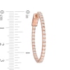 Previously Owned - 1.00 CT. T.W. Diamond Inside-Out Hoop Earrings in 10K Rose Gold