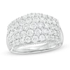 Previously Owned - 1.95 CT. T.W. Lab-Created Diamond Multi-Row Ring in 14K White Gold (F/SI2)