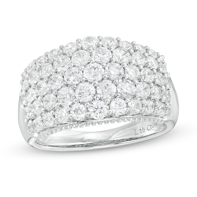 Previously Owned - 1.95 CT. T.W. Lab-Created Diamond Multi-Row Ring in 14K White Gold (F/SI2)|Peoples Jewellers