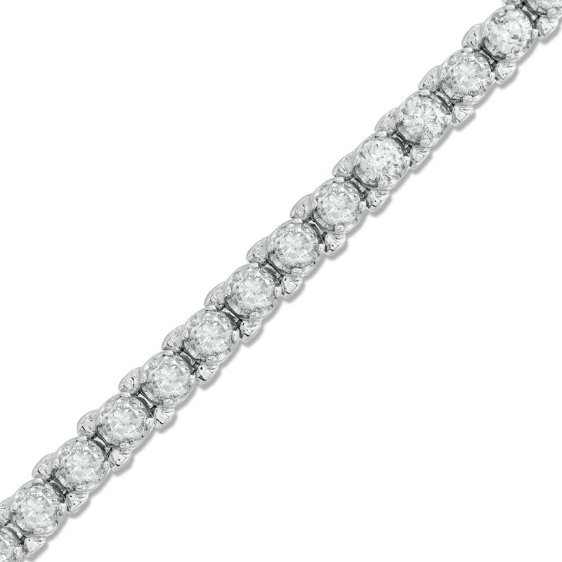 Previously Owned - 4.00 CT. T.W. Diamond Tennis Bracelet in 10K White Gold