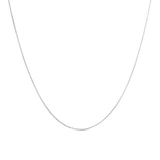 Previously Owned - 0.7mm Box Chain Necklace in Solid 14K White Gold - 18"