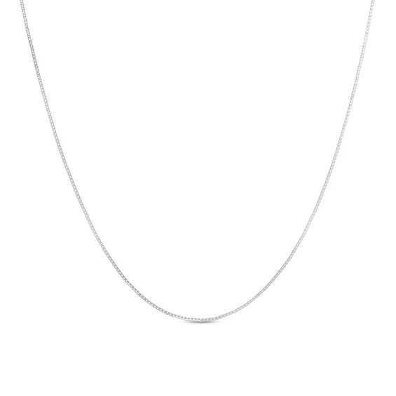 Previously Owned - 0.7mm Box Chain Necklace in Solid 14K White Gold - 18"
