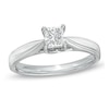 Thumbnail Image 0 of Previously Owned - Celebration Ideal 0.50 CT. Princess-Cut Diamond Ring in 14K White Gold (I/I1)