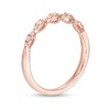 Thumbnail Image 3 of Previously Owned - 0.12 CT. T.W. Diamond Vintage-Style Scallop Edge Anniversary Band in 10K Rose Gold