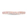 Thumbnail Image 4 of Previously Owned - 0.12 CT. T.W. Diamond Vintage-Style Scallop Edge Anniversary Band in 10K Rose Gold