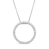 Previously Owned - 0.50 CT. T.W. Lab-Created Diamond Circle Pendant in 14K White Gold (F/SI2)