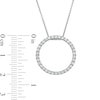 Previously Owned - 0.50 CT. T.W. Lab-Created Diamond Circle Pendant in 14K White Gold (F/SI2)