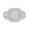 Thumbnail Image 4 of Previously Owned - 0.50 CT. T.W. Princess-Cut Multi-Diamond Vintage-Style Engagement Ring in 10K White Gold