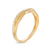Thumbnail Image 3 of Previously Owned - 0.10 CT. T.W. Diamond Contour Anniversary Band in 14K Gold