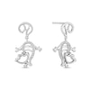 Thumbnail Image 1 of Previously Owned - Disney Treasures Alice in Wonderland 0.085 CT. T.W. Diamond Cheshire Cat Earrings in Sterling Silver