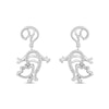Thumbnail Image 2 of Previously Owned - Disney Treasures Alice in Wonderland 0.085 CT. T.W. Diamond Cheshire Cat Earrings in Sterling Silver