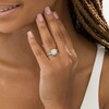 Previously Owned - 0.70 CT. T.W. Princess-Cut Diamond Double Frame Engagement Ring in 14K White Gold (I/I2)