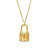 Thumbnail Image 1 of Previously Owned - Diamond-Cut Lock Pendant in 10K Gold