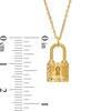 Thumbnail Image 3 of Previously Owned - Diamond-Cut Lock Pendant in 10K Gold