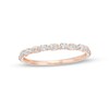 Thumbnail Image 1 of Previously Owned - 0.10 CT. T.W. Diamond Alternating Marquise Wedding Band in 10K Rose Gold