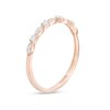 Thumbnail Image 3 of Previously Owned - 0.10 CT. T.W. Diamond Alternating Marquise Wedding Band in 10K Rose Gold