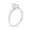 Previously Owned - 0.62 CT. T.W. Oval Diamond Frame Engagement Ring in 14K White Gold (I/I2)