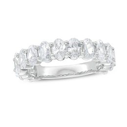 Previously Owned - 3.00 CT. T.W. Oval Lab-Grown Diamond Anniversary Band in 14K White Gold (F/SI2)